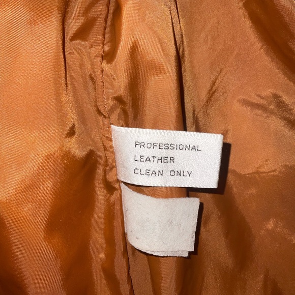 VINTAGE | 70s Wilson's Leather caramel single breasted blazer jacket - Picture 13 of 15